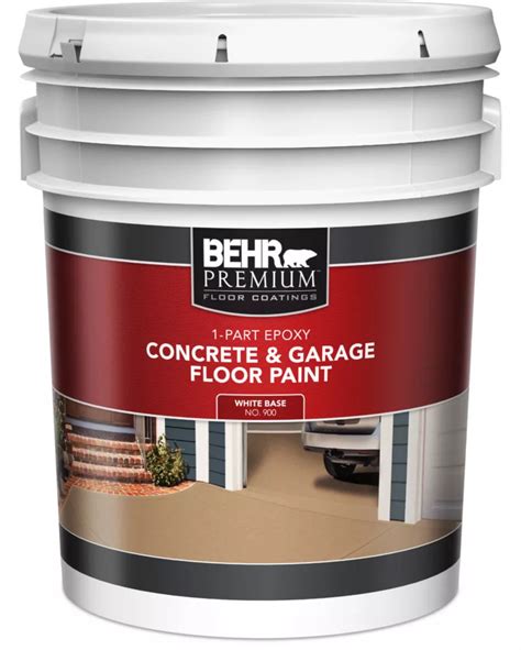 Behr Premium 1-Part Epoxy Acrylic Concrete & Garage Floor Paint - White, 18.9 L | The Home Depot ...