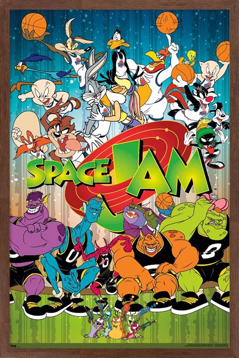 Looney Tunes: Space Jam - Classic Wall Poster, 22.375" x 34", Framed - Walmart.com