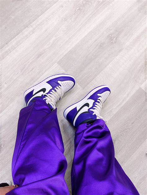 Nike Air Jordan 1 in the Colorway Court Purple! Styled with a nice ...