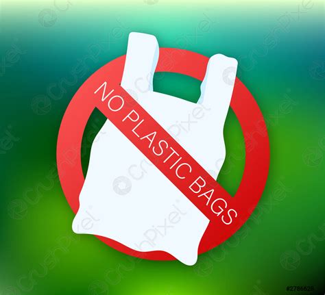 Say no to plastic bags poster The campaign to reduce - stock vector ...