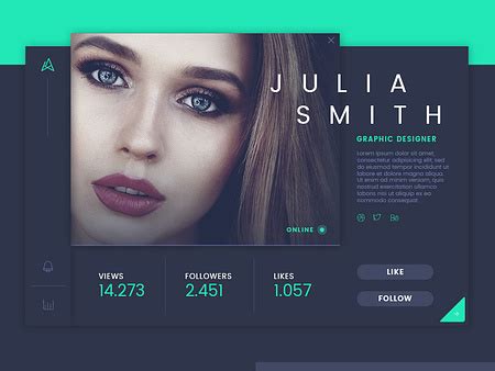 User Profile Ui Design by Samuel Scalzo on Dribbble