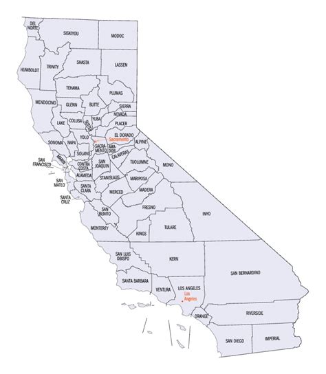 California Counties Map - California County Map | Printable Maps