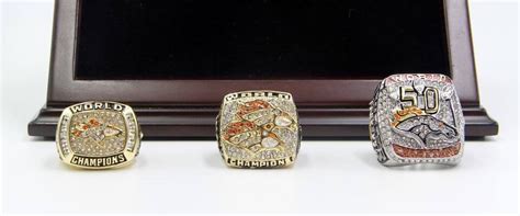 NFL 1997 1998 2015 Denver Broncos Super Bowl Championship Replica Fan ...