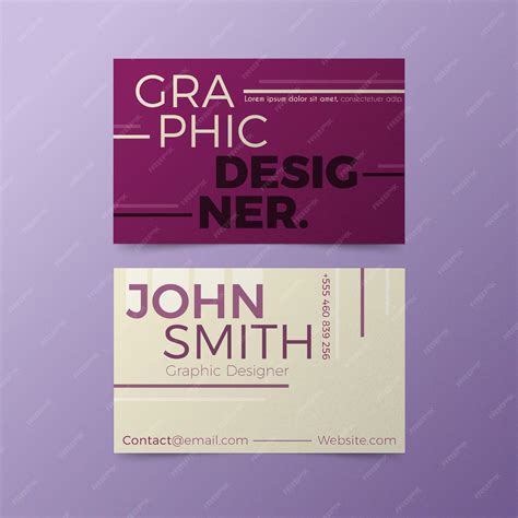Free Vector | Funny graphic designer business card style