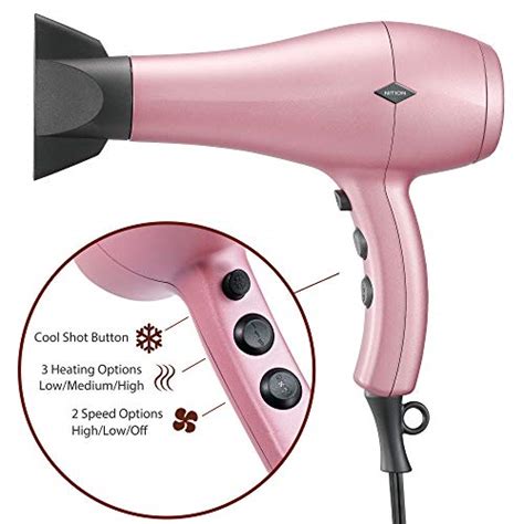 NITION Negative Ions Ceramic Hair Dryer with Diffuser Attachment,Ionic ...