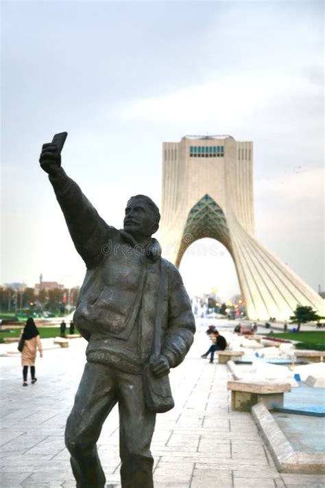 Azadi Tower Located at Azadi Square, in Tehran, Iran Stock Photo ...