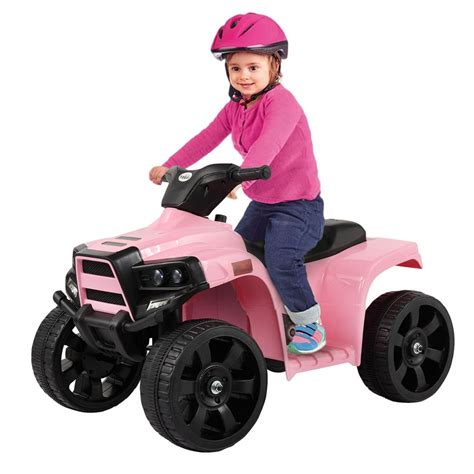 TOBBI Electric Kids Ride on ATV Quad Car 4-Wheel Ride-on Toy Vehicles w/Headlight,Horn for Boys ...