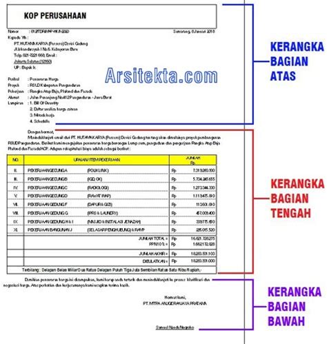 Contoh Surat Penawaran Harga Pekerjaan - Delinewstv