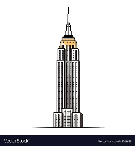 Empire state building Royalty Free Vector Image