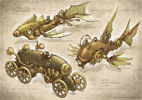 steampunk vehicles by https://www.deviantart.com/elle-shengxuan-shi on ...