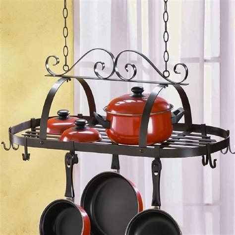 Pot And Pan Holders Ceiling / J.K. Adams Large Grey Ceiling Pot Rack | Crate and Barrel - Store ...