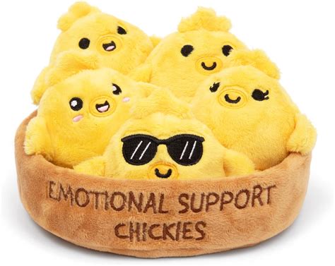 Amazon.com: What Do You Meme Emotional Support Chickies - Cute Chicken Plushies : Toys & Games