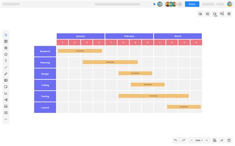 Gantt Chart Timeline | Cacoo | Nulab