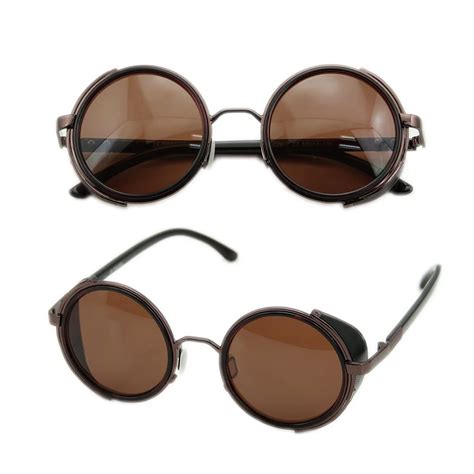 2017 Cyber Goggles 50s Round Glasses Classic Steampunk Sunglasses Retro Style Blinder MAR18_15 ...