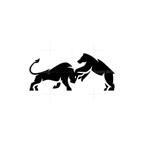 Bull Versus Bear Logo | Bear logo design, Bull artwork, Bear vs bull