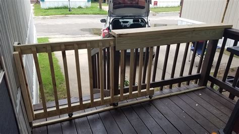 Sliding Deck Gate DIY Under $60 Deck Gate, Sliding Fence