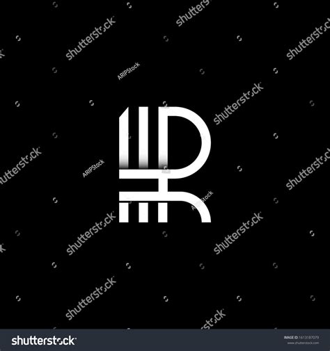 Letter R Logo Design Isolated Black Stock Vector (Royalty Free ...