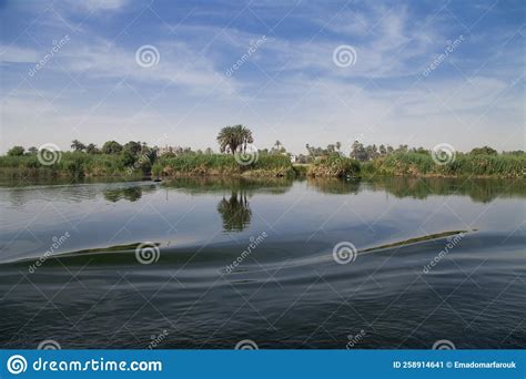 The nile river in Egypt. stock image. Image of nautical - 258914641