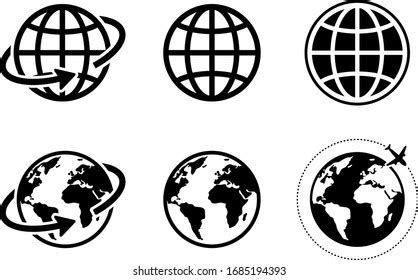 Globe Icon Web Image Set Stock Vector (Royalty Free) 1685194393 | Shutterstock