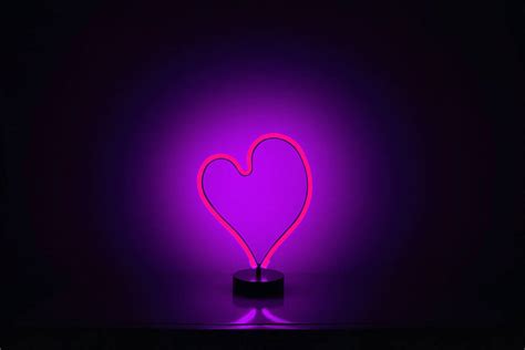 Download free Heart Neon Light Stand Wallpaper - MrWallpaper.com