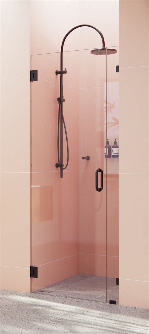 Glass Warehouse Illume 32.75 in. x 78 in. Wall Hinged Fully Frameless Glass Shower Enclosure ...