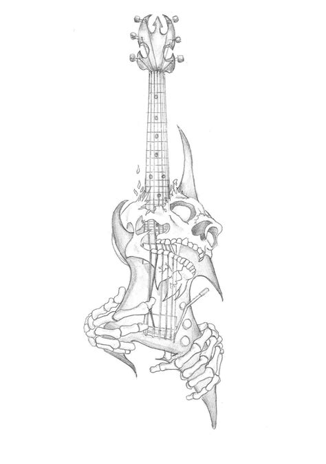 Skull Guitar Tattoo By Gaaradeviant | Fans Share | Music tattoos, Guitar tattoo design, Music ...