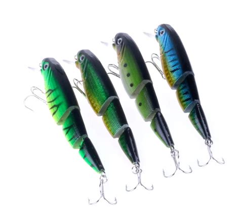 8pcs Jointed lures Fishing lures Minnow plastic isca artificial hard ...