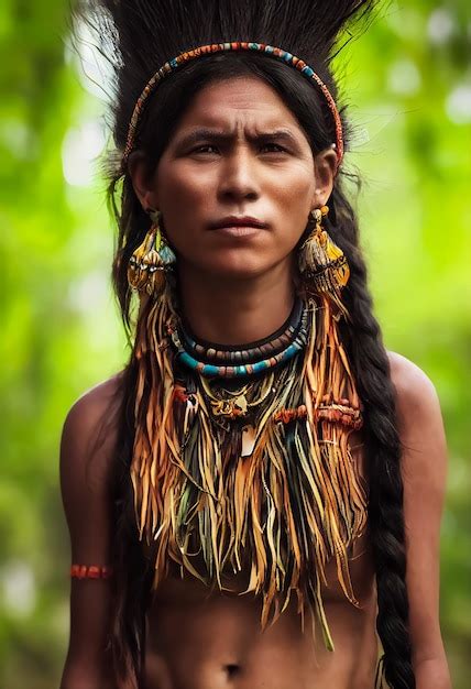 Premium Photo | An amazon tribe women portrait realistic painting art ...