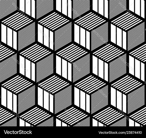 Seamless op art geometric pattern Royalty Free Vector Image