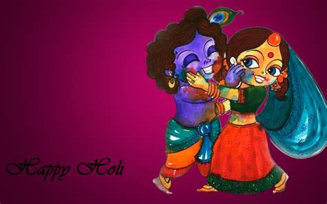 Radha Krishna On Holi Wallpapers Free Download - WordZz