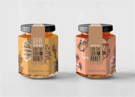 Honey packaging design project, For the Love of Honey — Flux Visual Communication