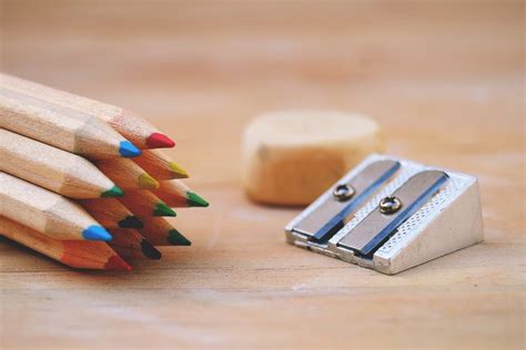 School Pencils & Sharpener Royalty-Free Stock Photo