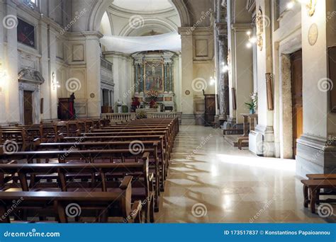 Church of Saint Sebastian in Rome, Italy Editorial Photography - Image of interior, martyr ...