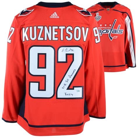 Autographed Washington Capitals Evgeny Kuznetsov Fanatics Authentic 2018 Stanley Cup Champions ...