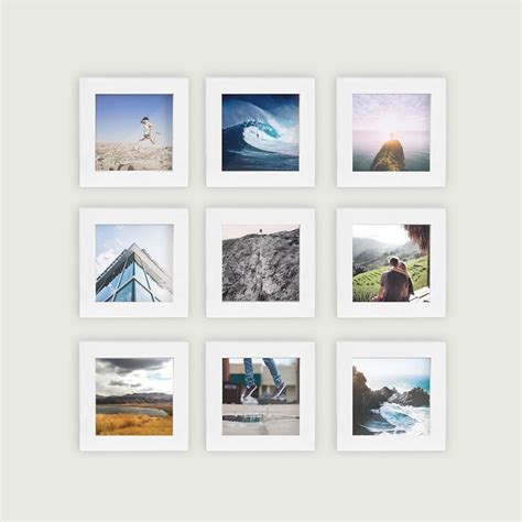 9-Pack, White, 4x4 Photo Frame | 4x4 photo frame, Photo wall gallery ...