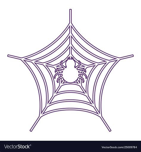 Happy halloween spider with spiderweb Royalty Free Vector