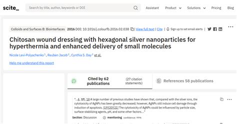 Chitosan wound dressing with hexagonal silver nanoparticles for hyperthermia and enhanced ...