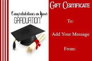 Graduation Gift Certificate Template - Free & Customizable