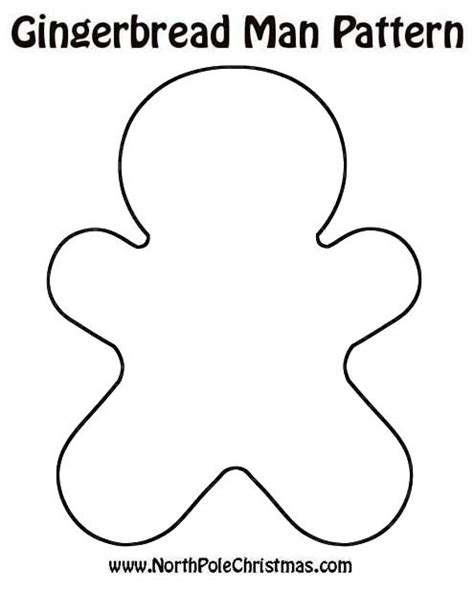 Blank Gingerbread Man Outline – Cookie Cutter Free Printable Image