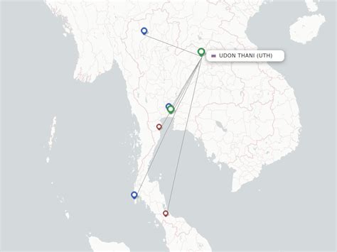 Direct (non-stop) flights from Udon Thani to Chiang Mai - schedules ...