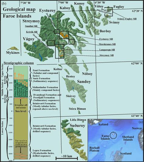 North Atlantic maps. a) Relative location of the Faroe Islands. b) The... | Download Scientific ...