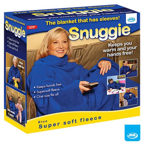 Genuine JML Snuggie Blanket - Soft-to-Touch Fleece - Blue | eBay