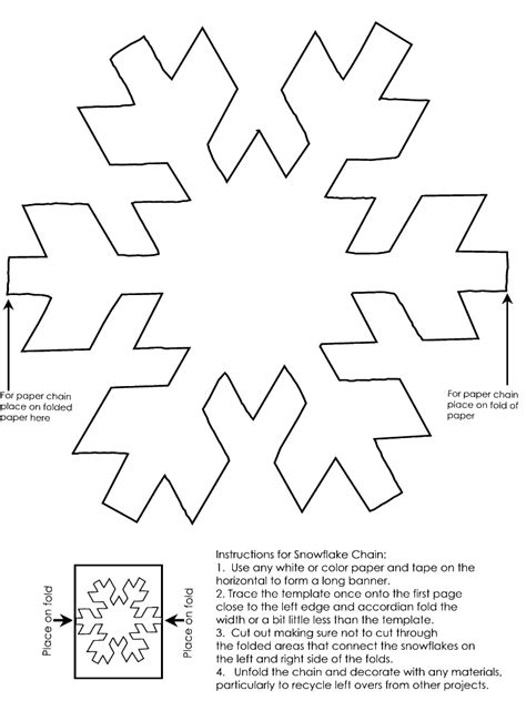 Christmas Snowflake Template - 17+ Snowflake Stencil Template - Free Printable Word, PDF ...