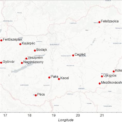 Map of the photovoltaic power plant locations. | Download Scientific ...