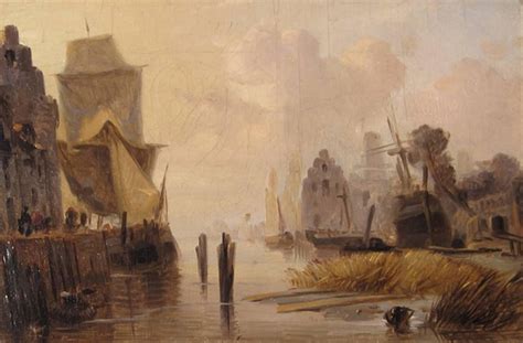 Richard Parkes Bonington - Boats in a Harbor - CIRCLE OF RICHARD PARKES ...