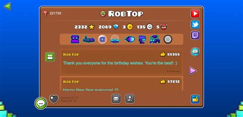 fun fact: RobTop is using this set of icons : r/geometrydash