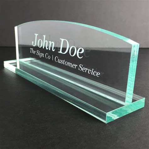 Buy Office Desk Name Plate | Custom Name Plates made from glass-like Acrylic | Personalized Desk ...