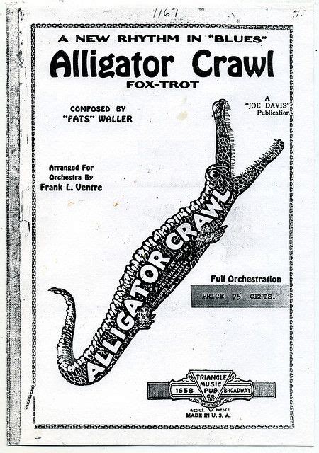 Sheet Music - Alligator Crawl - Front by Red Raspus | Jazz sheet music ...