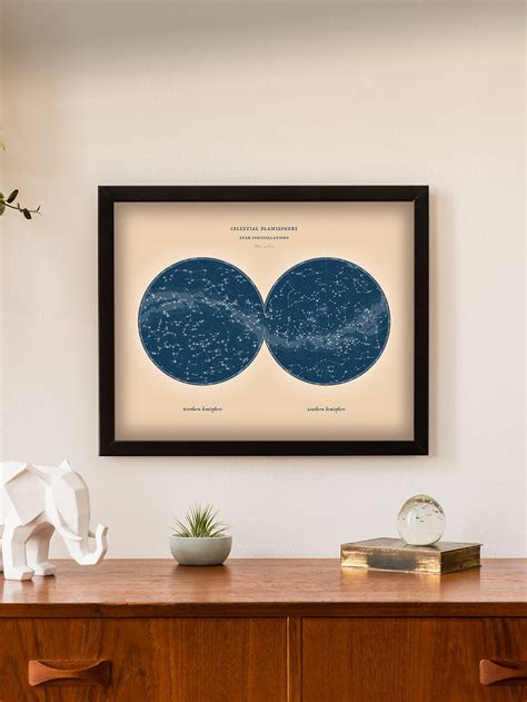 CELESTIAL PLANISPHERE Constellations Chart Print Celestial - Etsy