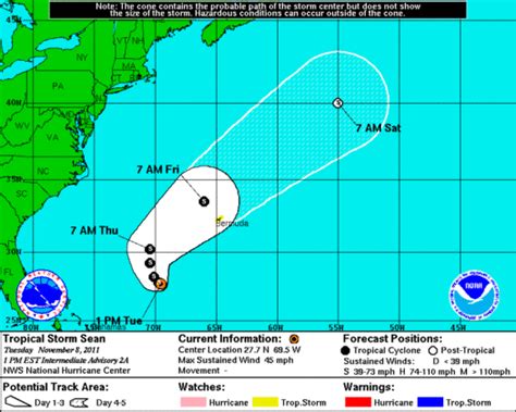 Tropical Storm Sean Poses Small Threat to Cruises